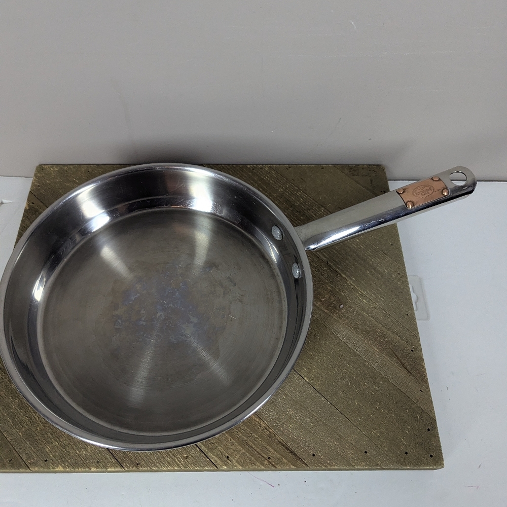 Rare Revere Ware Paul Revere Copper Bottom Skillet | All Metal Handle 10”